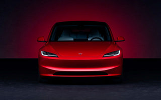 Tesla Model 3 in red